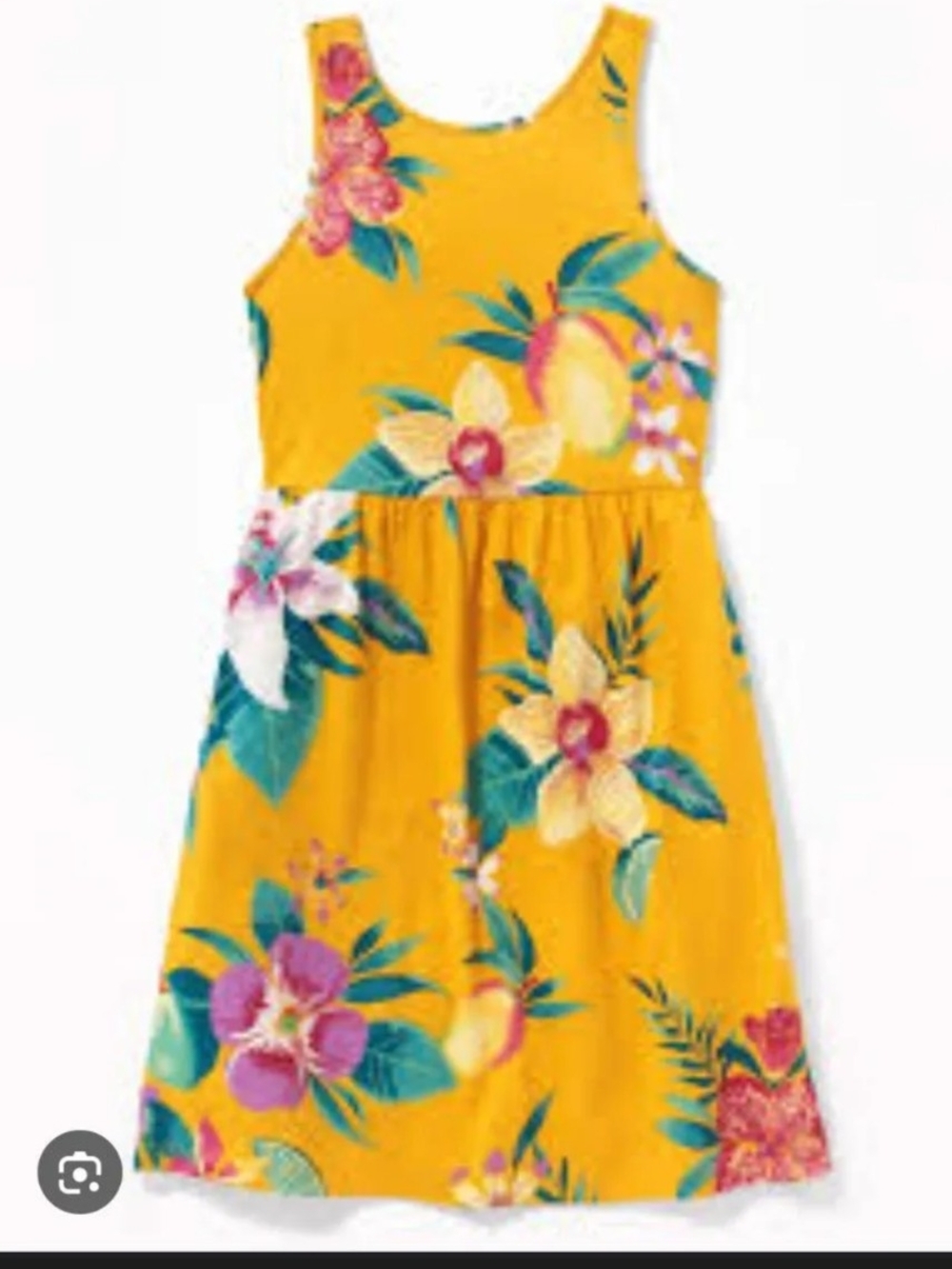 Old Navy Yellow Floral Tank Dress Size 10/12 Years